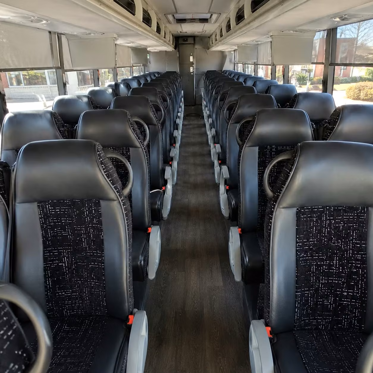 56 passenger charter bus inside
