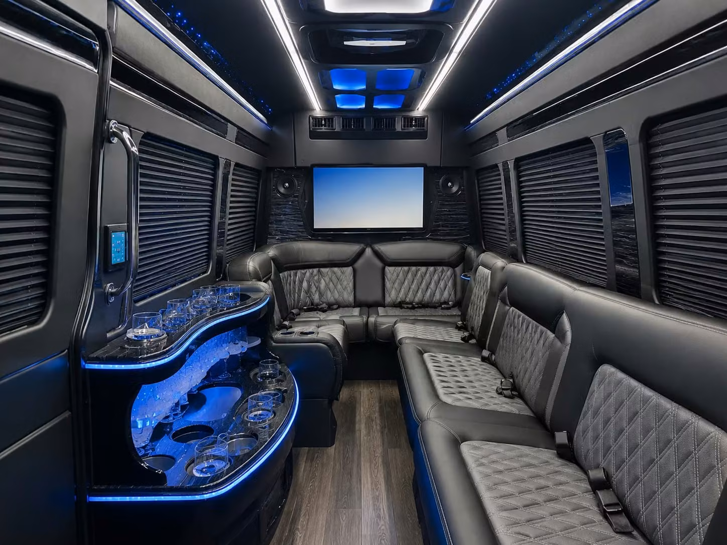 get a sprinter van or minibus for your bridal party in stockton